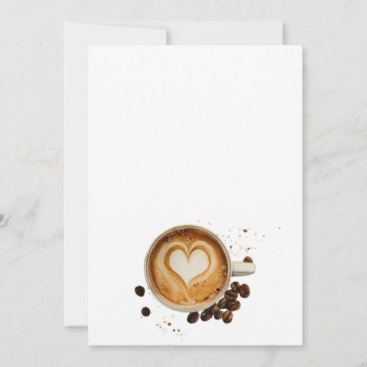 De moderne Herfst Coffee Baby is een Baby shower Bedankkaart (Achterkant)