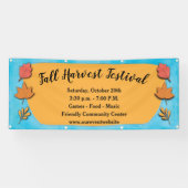 De moderne Herfst herfstblad oogst Spandoek (Horizontaal)