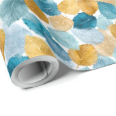 De moderne herfst laat een naadloos patroon van de cadeaupapier (Rol Hoek)