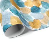 De moderne herfst laat een naadloos patroon van de cadeaupapier (Rol Hoek)