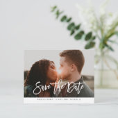 De moderne het manuscriptbruiloft van de fotoKiep  Briefkaart (Staand voorkant)