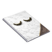 De moderne Hoek van het Koper van de Wimper Trendy Notitieboek (Rechterzijde)