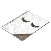 De moderne Hoek van het Koper van de Wimper Trendy Notitieboek (Linkerzijde)