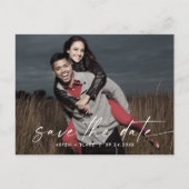 De moderne Horizontale Donkere Foto van het Manusc Uitnodiging Briefkaart (Voorkant)