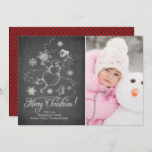 De moderne Kaart van de Foto van Kerstmis van de (Voorkant / Achterkant)