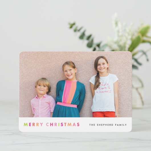 De moderne Kaart van de Foto van Kerstmis van het (Staand voorkant)