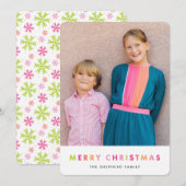 De moderne Kaart van de Foto van Kerstmis van het (Voorkant / Achterkant)