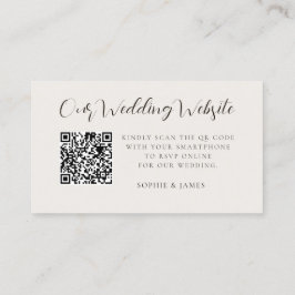 De moderne Kaart van de Huwelijkswebsite QR Code R Visitekaartje