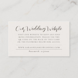 De moderne Kaart van de Huwelijkswebsite QR Code R Visitekaartje