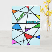 De moderne Kaart van de Verjaardag (Gele Bloem)