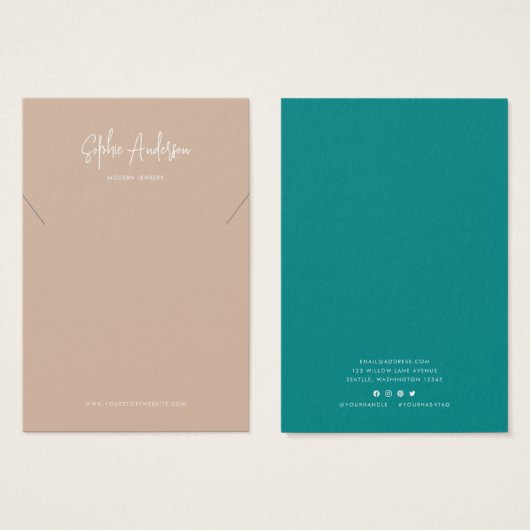 De moderne Kaart van de Vertoning van het Ketting  (Voorkant /achterkant)