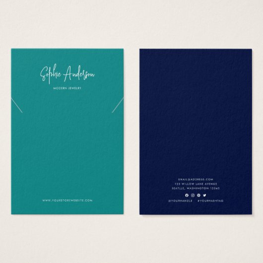 De moderne Kaart van de Vertoning van het Ketting  (Voorkant /achterkant)