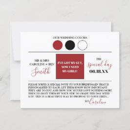 De moderne Kaart van het Bridesmaid van het Manusc