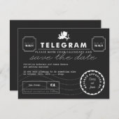 De moderne Kaart van Telegram sparen de Datum (Voorkant / Achterkant)