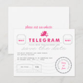 De moderne Kaart van Telegram sparen de Datum (Voorkant / Achterkant)