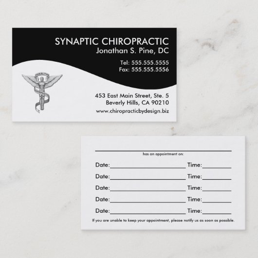 De moderne Kaarten van de Benoeming van de Afsprakenkaartje (Voorkant / Achterkant)