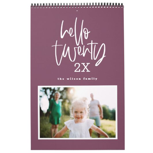 De moderne kalender van het markerpenfotoscript (Hoes)