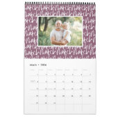 De moderne kalender van het markerpenfotoscript (Mar 2026)