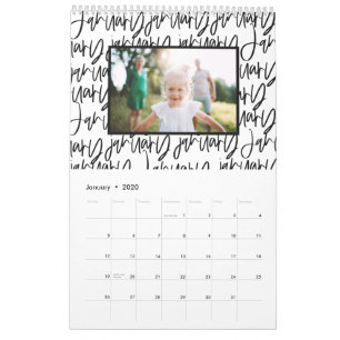 De moderne kalender van het markerpenfotoscript