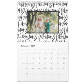 De moderne kalender van het markerpenfotoscript (Feb 2027)