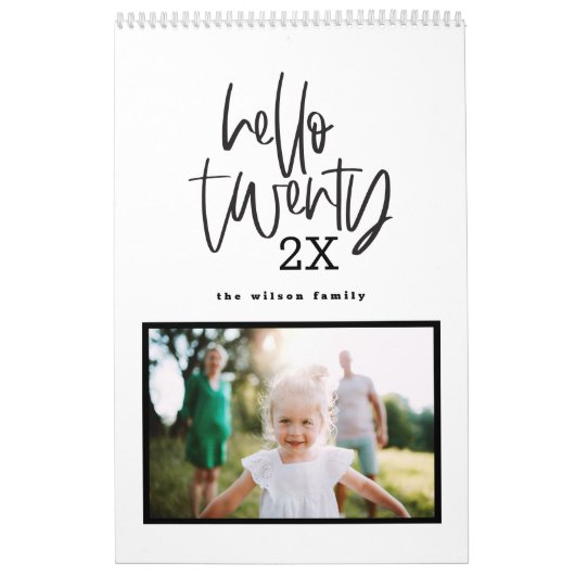 De moderne kalender van het markerpenfotoscript (Hoes)