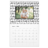 De moderne kalender van het markerpenfotoscript (Mar 2026)