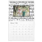 De moderne kalender van het markerpenfotoscript (Feb 2026)