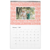 De moderne kalender van het markerpenfotoscript (Feb 2027)