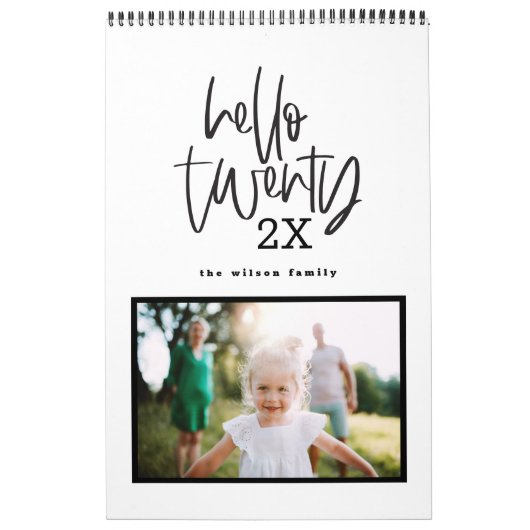 De moderne kalender van het markerpenfotoscript (Hoes)