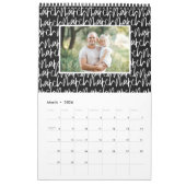 De moderne kalender van het markerpenfotoscript (Mar 2026)