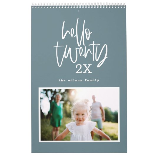 De moderne kalender van het markerpenfotoscript (Hoes)