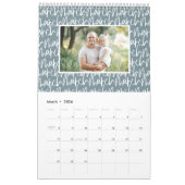 De moderne kalender van het markerpenfotoscript (Mar 2026)