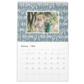 De moderne kalender van het markerpenfotoscript (Feb 2026)