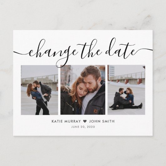 De moderne Kalligrafie van het Manuscript Verander Uitnodiging Briefkaart (Voorkant)