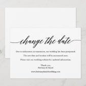 De moderne kalligrafie verandert de Datum Kaart va (Voorkant / Achterkant)