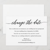 De moderne kalligrafie verandert de Datum Nieuwe K Save The Date (Voorkant / Achterkant)