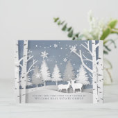 De moderne Kerst van de Samenstelling Collectieve  Feestdagenkaart (Staand voorkant)