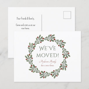 De moderne Kerst van het Manuscript Wreath hebben  Aankondigingskaart