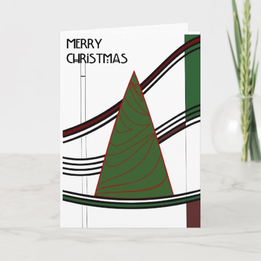 De moderne kerstboom Kaart (Voorkant)