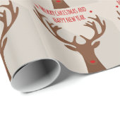 De moderne kerstmanhiel van de rendierhiel cadeaupapier (Rol Hoek)