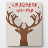 De moderne kerstmanhiel van de rendierhiel fotoplaat (Voorkant)