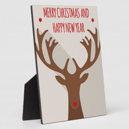 De moderne kerstmanhiel van de rendierhiel fotoplaat (Zijkant)