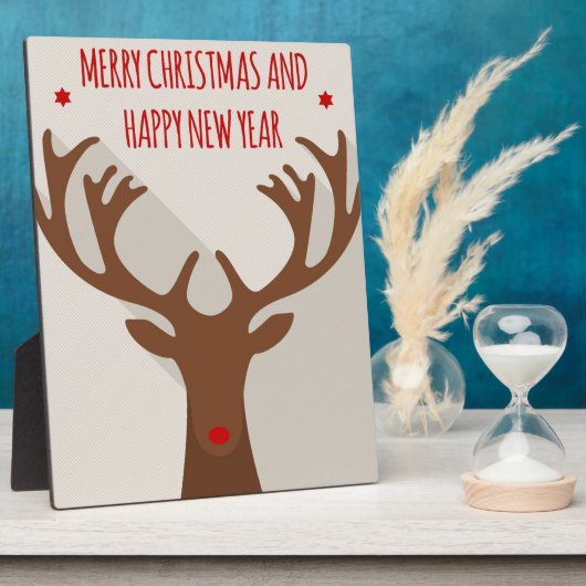 De moderne kerstmanhiel van de rendierhiel fotoplaat (Zijkant)