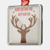 De moderne kerstmanhiel van de rendierhiel metalen ornament (Links)