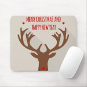 De moderne kerstmanhiel van de rendierhiel muismat (Met muis)