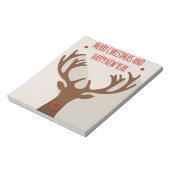 De moderne kerstmanhiel van de rendierhiel notitieblok (Linkerzijde)