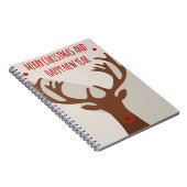 De moderne kerstmanhiel van de rendierhiel notitieboek (Rechterzijde)