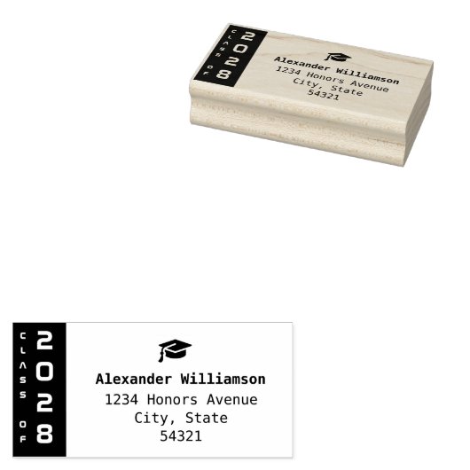 De moderne klasse van Afstuderen Rubberstempel (Gestempeld)