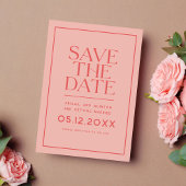 De Moderne Kleur van het perzikje sparen de Datum Save The Date