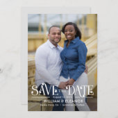 De moderne Kleur van Retro Editable sparen de Kaar Feestdagenkaart (Voorkant / Achterkant)